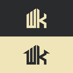 modern letter house and home logo design