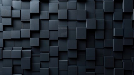 Abstract background with black cubes texture.