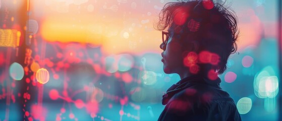 A statistician reviewing statistical models and equations on a whiteboard close up, modeling theme, vibrant, double exposure, whiteboard backdrop