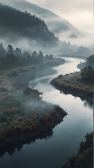 fog over the river