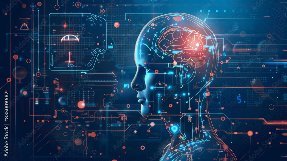 Poster develop an infographic on the role of ai in cybersecurity. explain how ai is used to detect threats,
