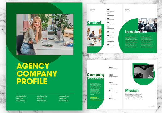 Green and White Agency Company Profile