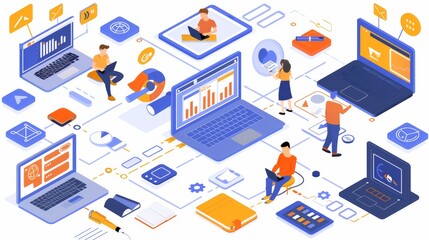 Illustrate a comparison of different digital learning platforms. Include MOOCs, learning management systems, and educational apps, highlighting their features and benefits.