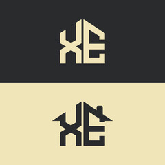 modern letter house and home logo design