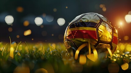 Match Point Glory: German Soccer Ball Awaits Victory (Soccer, Germany)