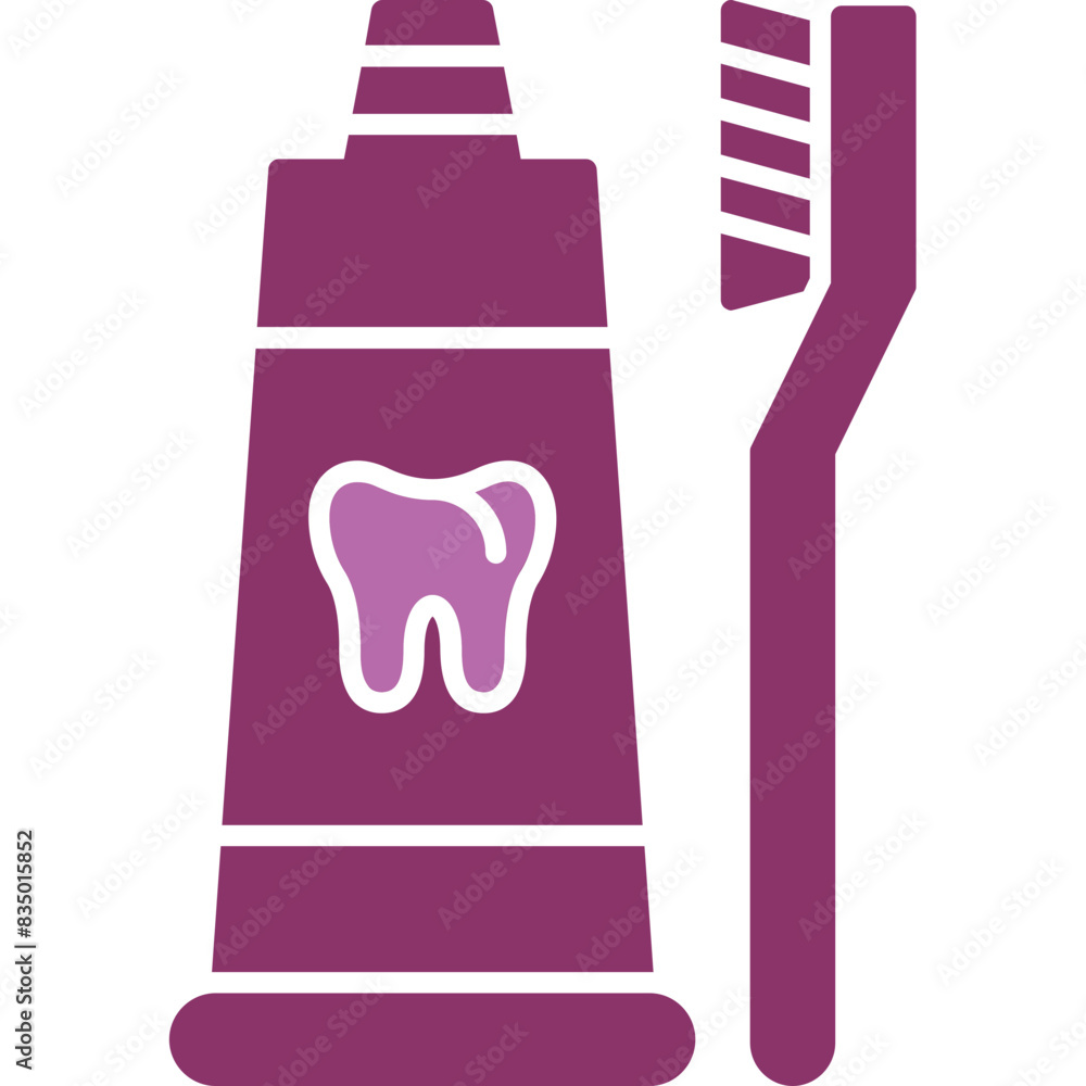 Sticker toothpaste icon