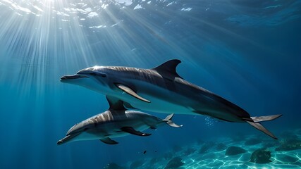 Obraz premium dolphin in the sea