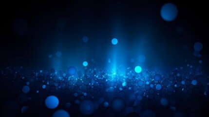 Glowing particles, Futuristic blue dots background, AI generated