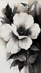 black and white