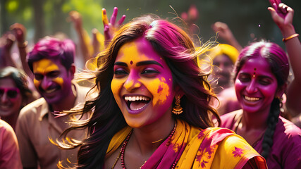 Celebrate the vibrant festival of Holi with joy and happiness! Happy Holi is a traditional Hindu festival that marks the arrival of spring and is celebrated with a splash of colors. Generative AI