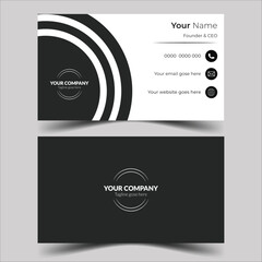 modern Business card template design,  clean style visiting card vector design,