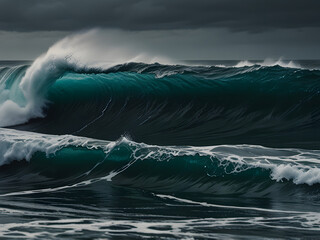 Stormy Sea Waves minimalist macro photography