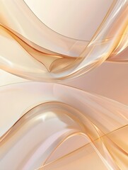 Fototapeta premium Abstract holographic Wallpaper in light brown Tones. Fluid Shapes of Glass