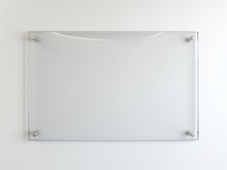 a blank glass sign on the wall