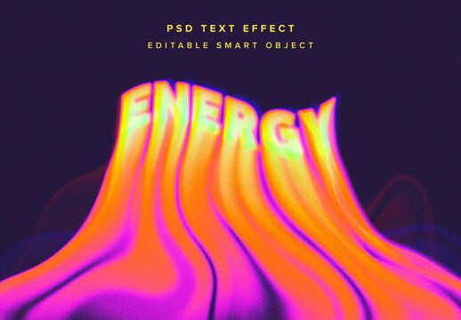 Melting Text Effect Mockup