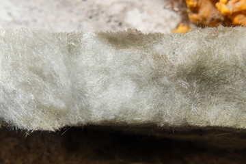 Construction glass wool macro shot, banner, background.