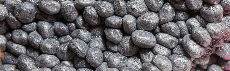 expanded polystyrene board eps with graphite macro shot, banner.