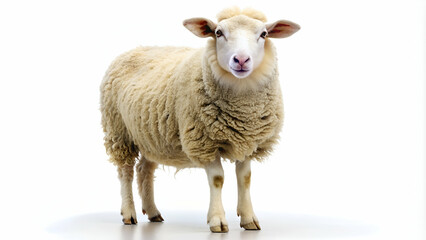sheep on white background