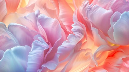 Tulip Wave Wallpaper: Silky, wavy tulip petals create a captivating wave pattern for an enchanting wallpaper.