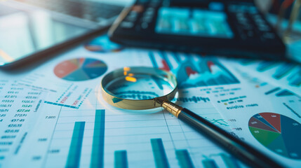 Business Audit and Financial Management Analysis with Data Charts and Investment Strategies