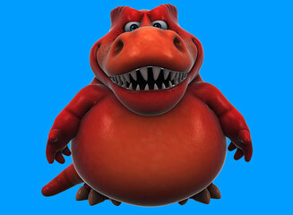 Fun 3D cartoon dinosaur saying hi © Julien Tromeur