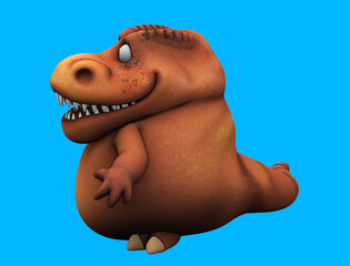 Fun 3D cartoon trex talking