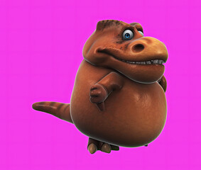 Fun 3D cartoon trex with thumbs up and down © Julien Tromeur