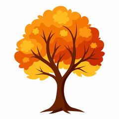Autumn tree vector illustration