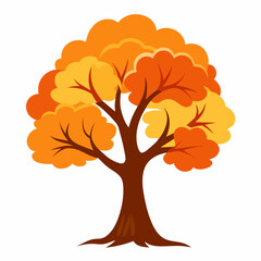 Autumn tree vector illustration