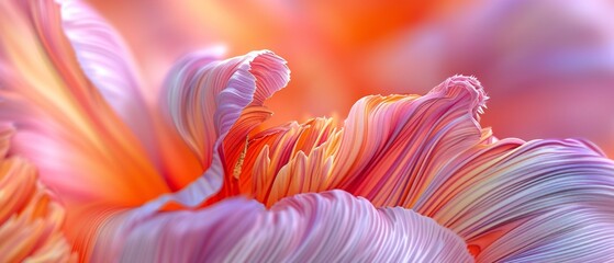 Whirling Tulip Patterns: Extreme close-up captures petals swirling with lines, creating a whirl of mesmerizing beauty.