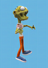 Fun 3D cartoon zombie dancing
