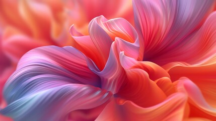 Zen Tulip Macro: Calming rhythms in wavy tulip.