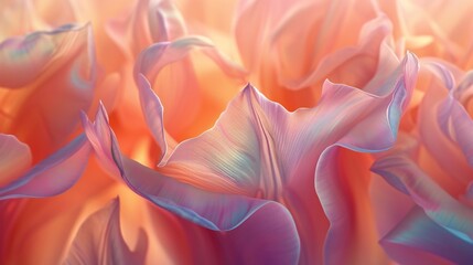 Obraz premium Transparent Tulip Petals: Extreme macro unveils the delicate transparency of dry tulip petals.