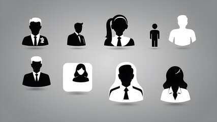 People icon. Employee icon symbol vector illustration. Generative AI