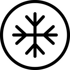 Snowflake Vector Icon Isolated.
