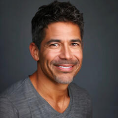 Fototapeta premium A photograph of a handsome middle-aged man