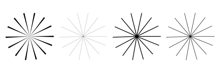 Obraz premium Abstract geometric design featuring a circle swirl shape with spiral lines. Radial spinning form. For posters, banners, logos, icons, presentations, and booklets. Vector illustration. Radial circle.