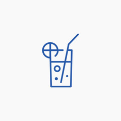 cold drink lemon soda icon