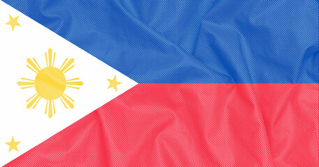grey abstract dark holographic fabric texture Philippines flag  