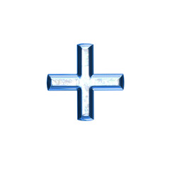 Obraz premium Ice symbol in a blue frame