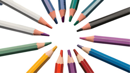 Fototapeta premium Watercolor Crayon Set Vector Illustration on Transparent Background 