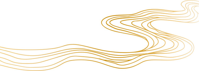 Abstract retro wavy landscape lines