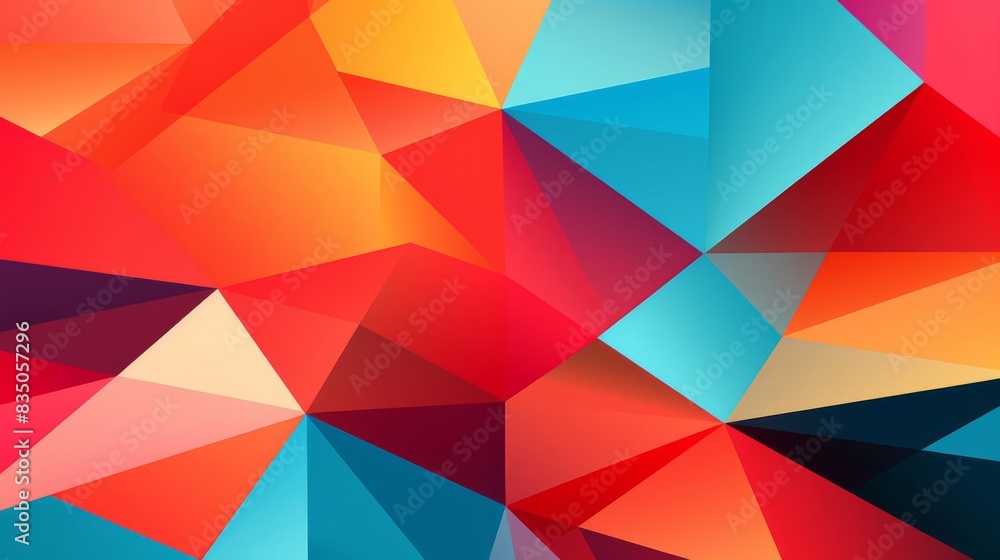 Poster bold geometric pattern with sharp angles, modern abstract shapes
