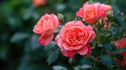 Appearance of lovely newly picked roses