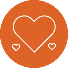 Heart line circle icon