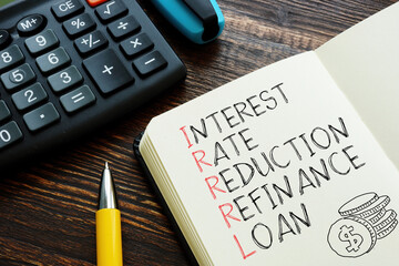 Interest Rate Reduction Refinance Loan IRRRL is shown as the business concept
