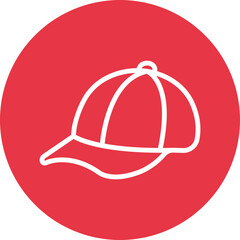 Hats line circle icon