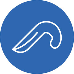 Shoehorns line circle icon