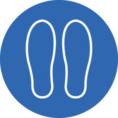 Shoe Inserts line circle icon