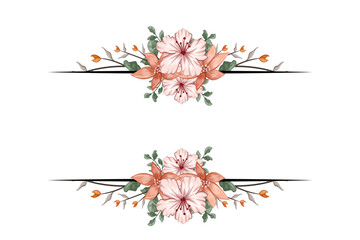 Blooms Greenery Floral Foliage Wedding Invitation Card Design Template